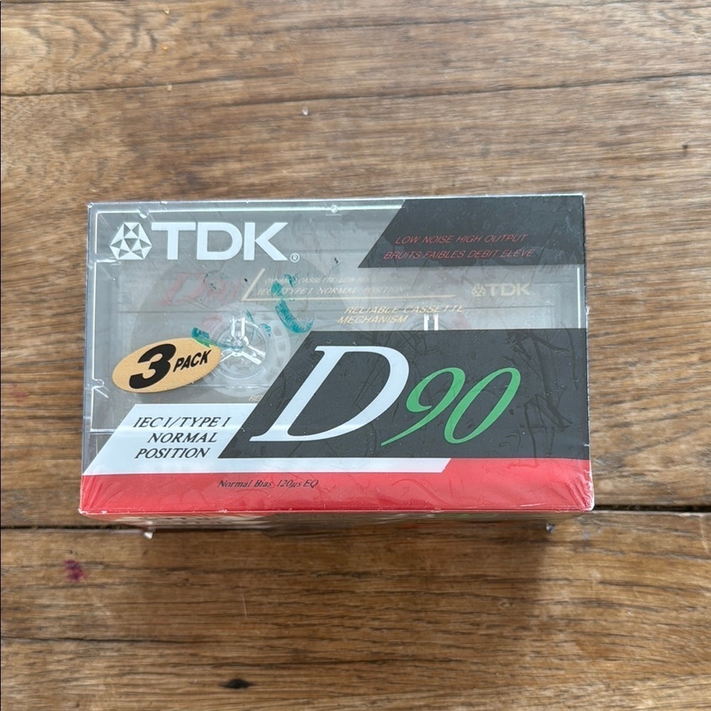 TDK D90 Cassette Tapes 3-Pack